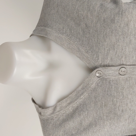 Cotton On Women's Cardigan Size Large Grey Long Sleeve V-Neck Button-up Fitted - Picture 5 of 12